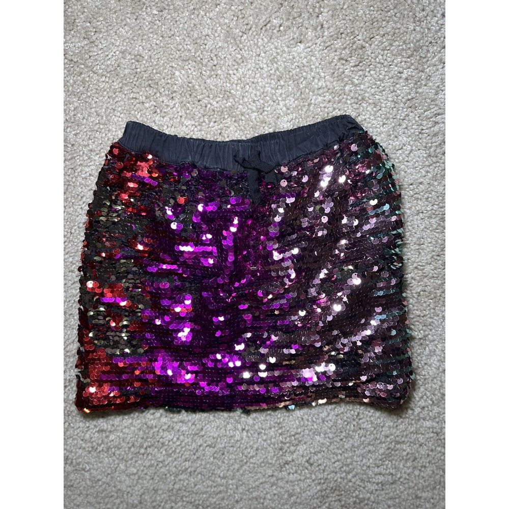Rockets of Awesome Girls Colorful Draw String Sequin Skirt‎ Size 4